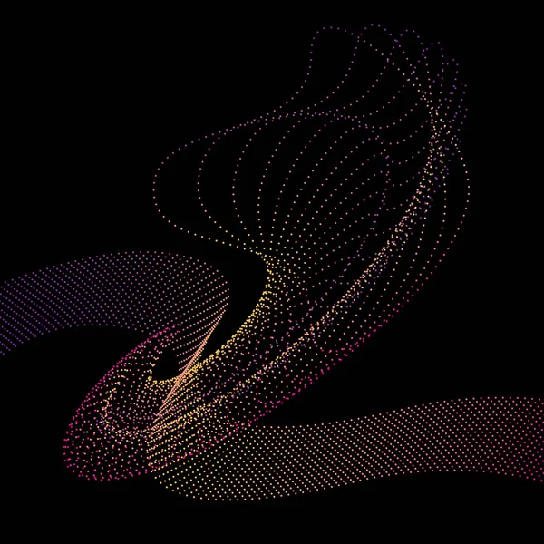 çok renkli soyut arkaplan, noktalı ve dalgalı dijital illüstrasyon