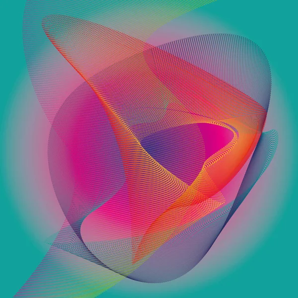 Fundo Abstrato Multicolorido Ilustração Digital Com Linhas Ondas — Fotografia de Stock