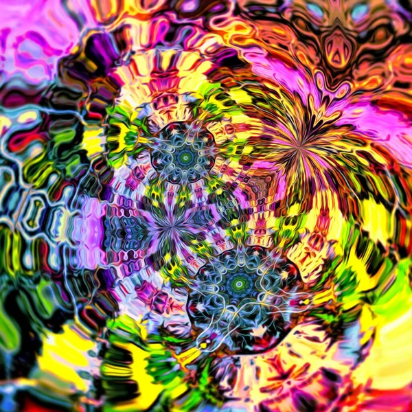 Sfondo Astratto Multicolore Texture Pattern Illustrazione Digitale — Foto Stock