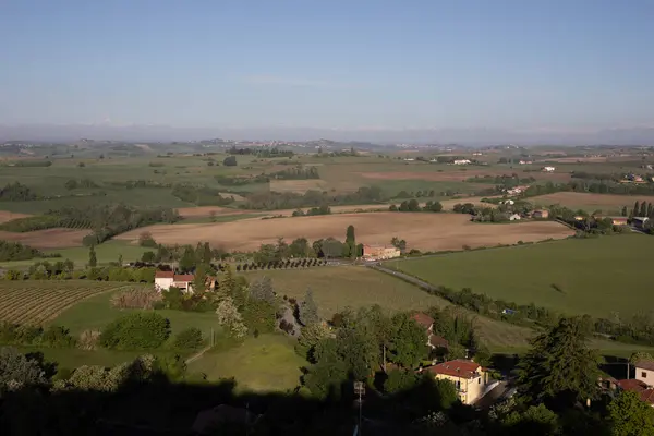 Prachtig Gekleurde Platteland Van Piemonte — Stockfoto