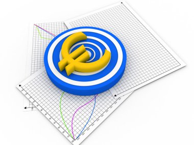 3D euro simgesi