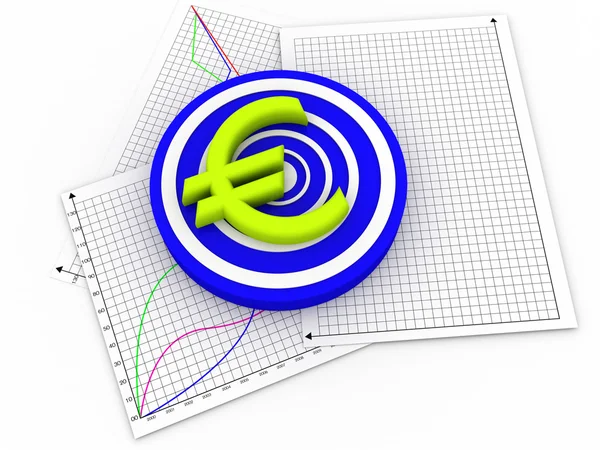 3d euro symbol — Stock Photo, Image