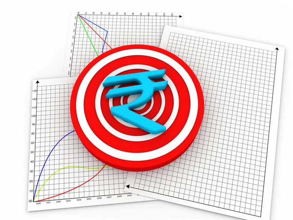 3d rupee symbol — Stock Photo, Image