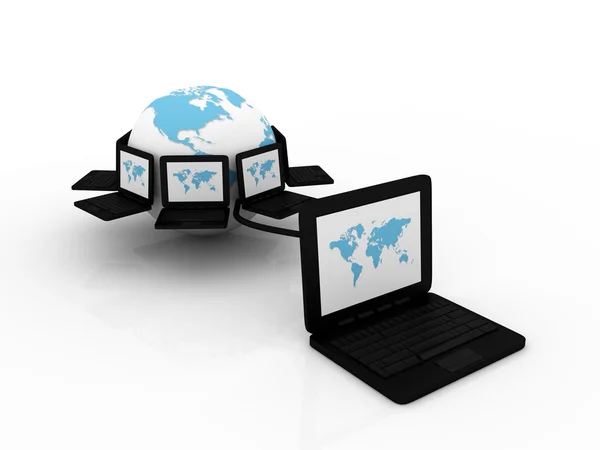 Global computer network — Stock Photo, Image