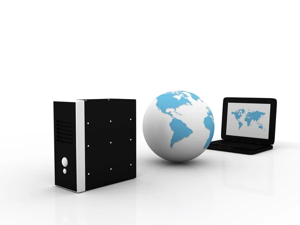 Global computer network — Stock Photo, Image