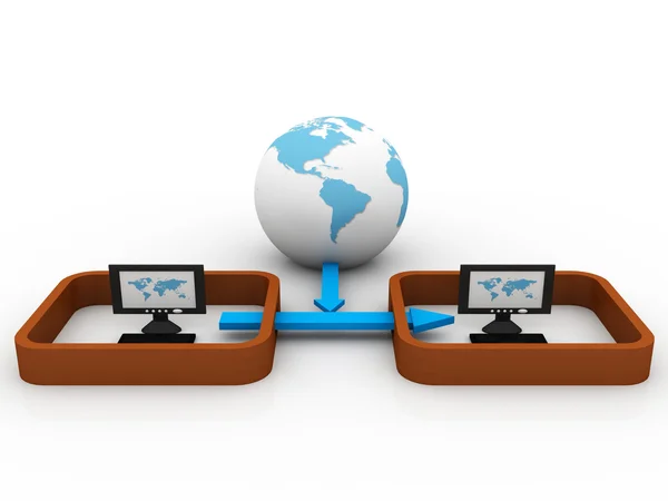 Global computer network — Stock Photo, Image