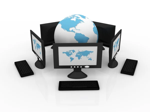 Global computer network — Stock Photo, Image