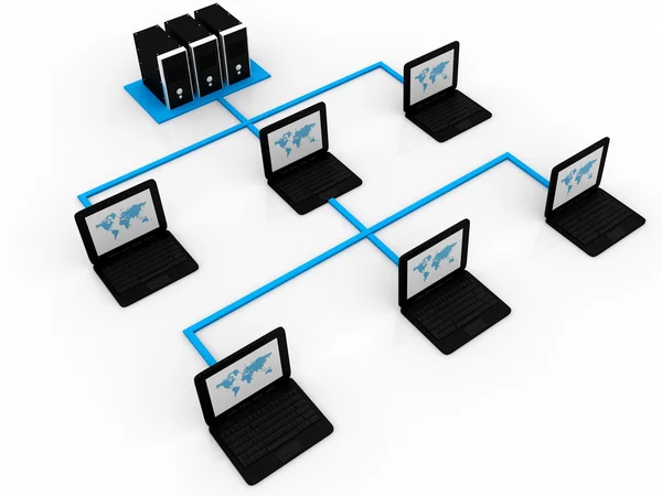 Globales Computernetzwerk — Stockfoto