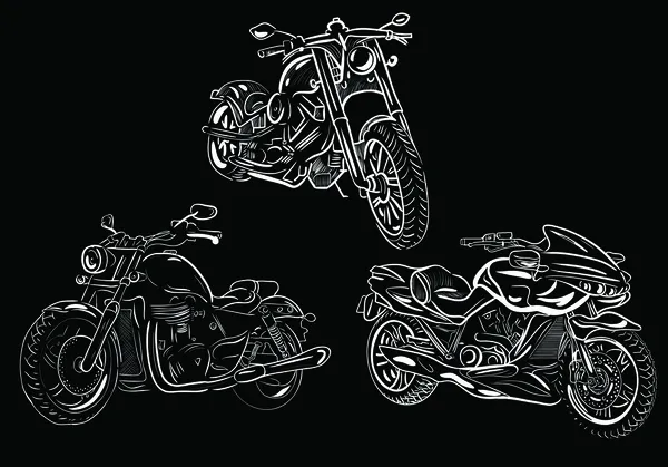 Imágenes prediseñadas de moto — Vector de stock