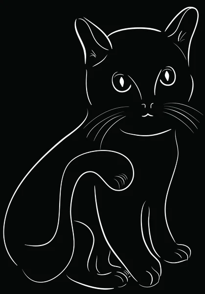 Γραμμικός γάτα — Διανυσματικό Αρχείο