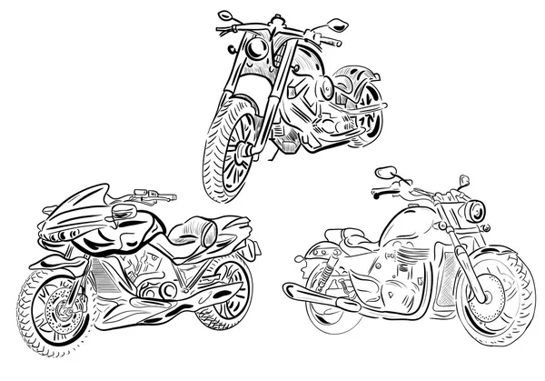 Bosquejo de motocicletas — Vector de stock