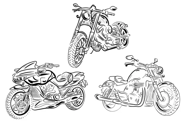 Sketch motorcycles — Stock Vector