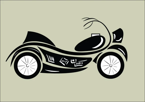 Motociclo stilizzato — Vettoriale Stock