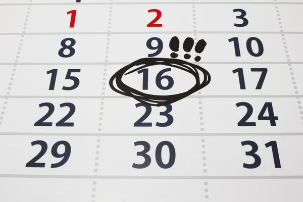 Date on a calendar 2 — Stock Photo, Image