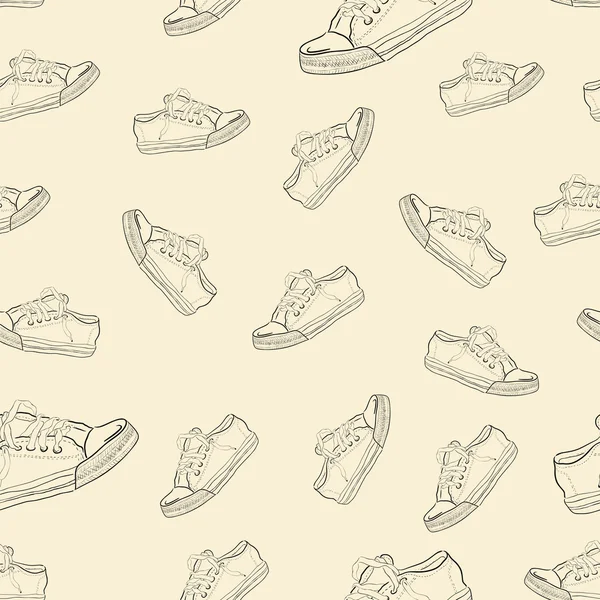 Texture sans couture avec baskets — Image vectorielle
