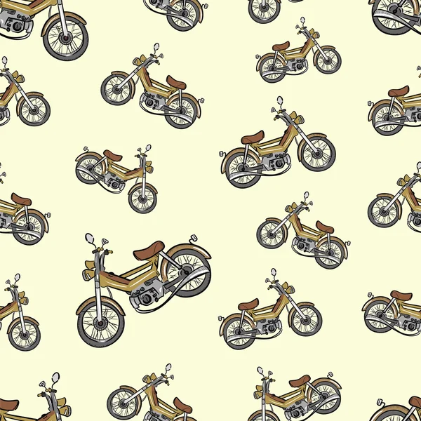 Textura perfecta con un viejo ciclomotor 3 — Vector de stock