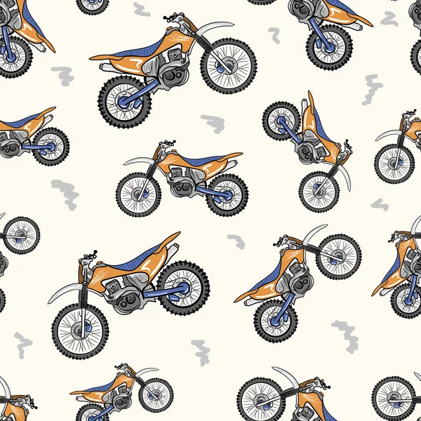 Textura perfecta con la motocicleta moderna — Vector de stock