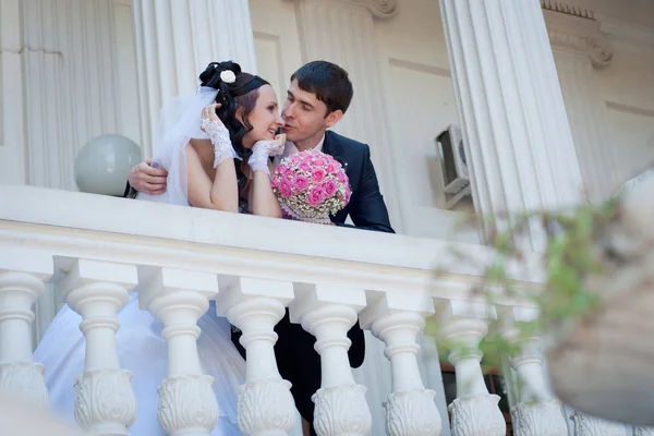 Beautiful groom and bride — Stock Photo, Image