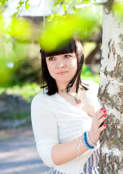 Girl on a walk — Stock Photo, Image