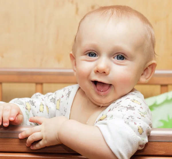 Baby laughs — Stock Photo, Image