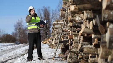 günlük kazık, yakındaki oduncu