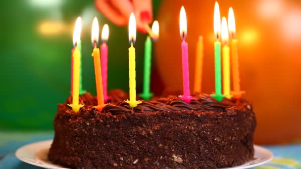 Candele sulla torta di compleanno episodio 5 — Video Stock