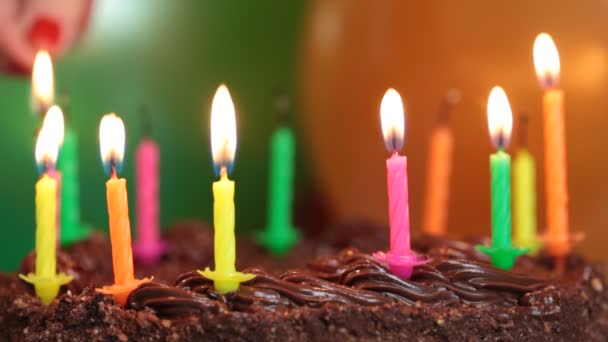 Candles on the birthday cake episode 3 — Stock Video