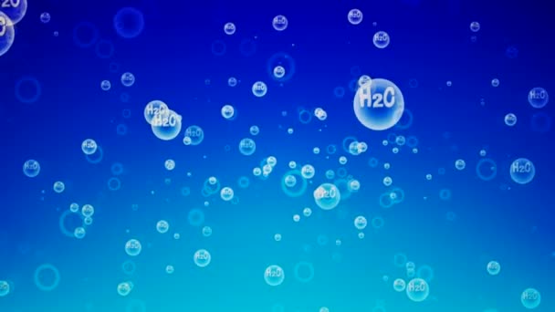 Bulles avec l'inscription H2o 