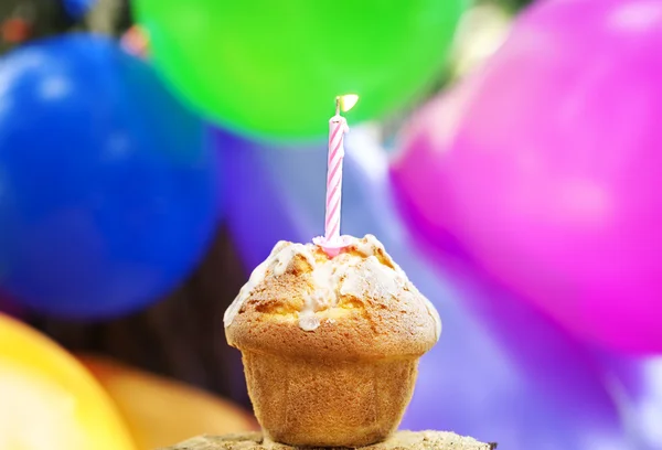 Verjaardagscupcake — Stockfoto