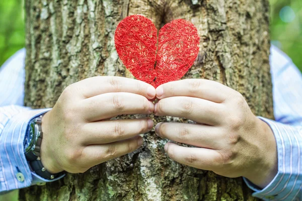 Man with broken heart — Stock Photo, Image