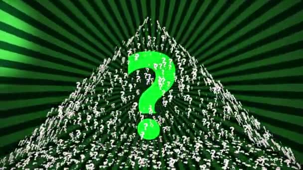 Пирамида знаков вопроса — стоковое видео