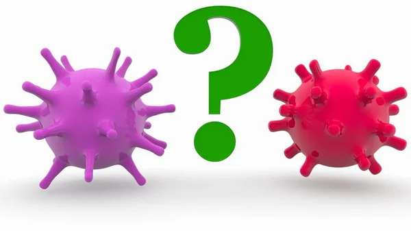 Question Mark Colorful Viruses Concept — Stock Photo, Image