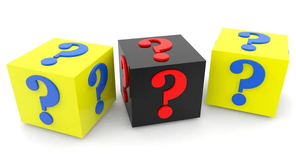 Cubes Question Mark Concept — Stock Photo, Image