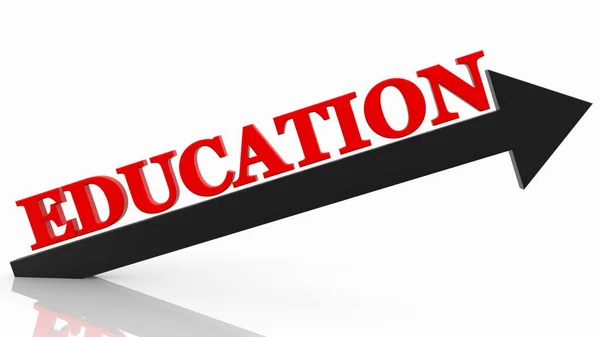 Arrow Education Concept Red — Stock Photo, Image