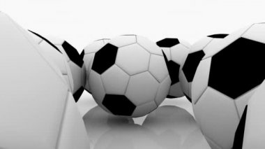 Beyaz bir futbol topları