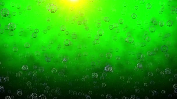 Groene bubbels textuur — Stockvideo