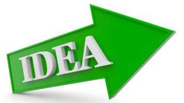 Fikir kavramına sahip ok