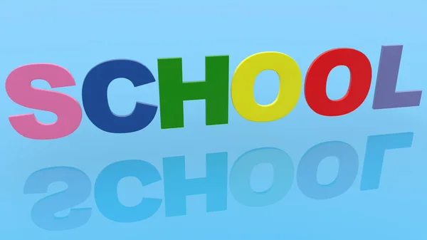 Colorful School Concept Blue — Stock Photo, Image