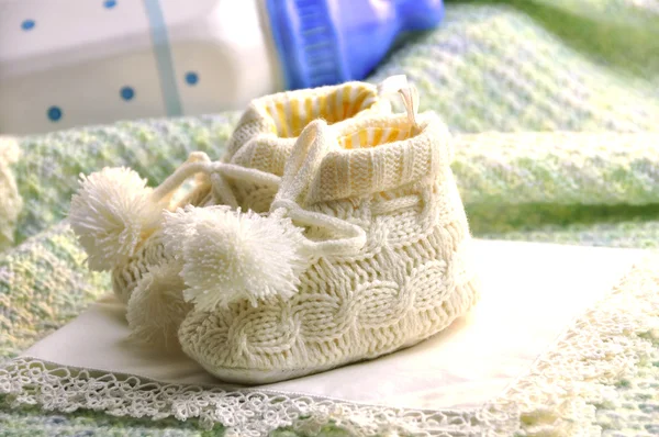 Baby boy shoes — Stock Photo, Image