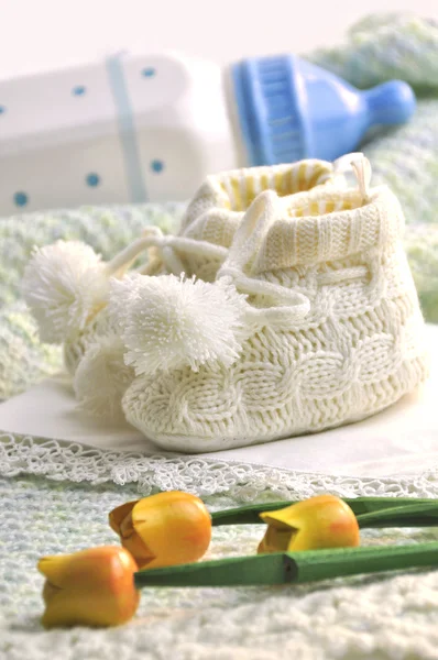 Baby boy shoes — Stock Photo, Image