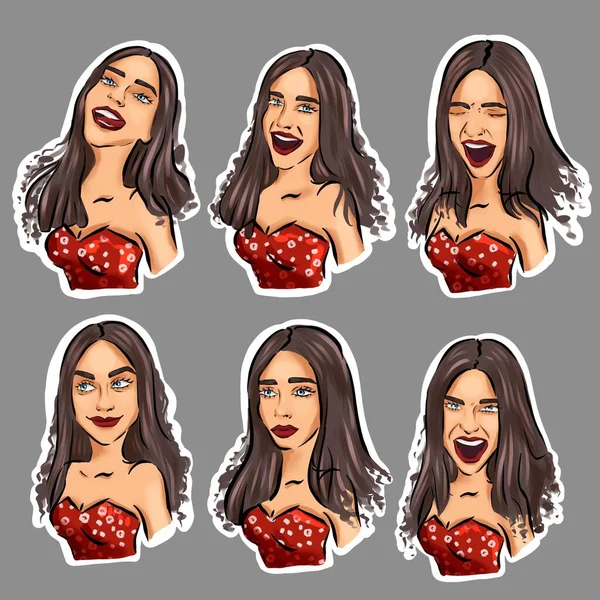 Farklı duyguları olan bir etiket.