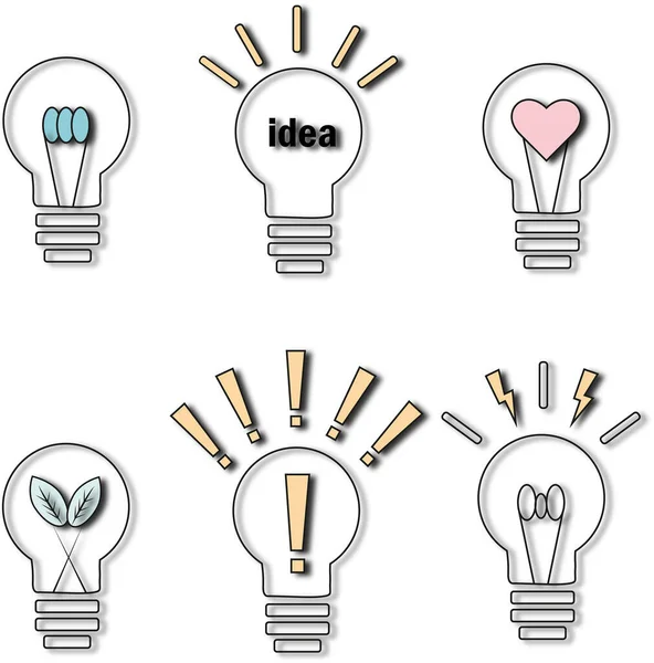 Akkor basit siyah çizgi ampul simge simgesi grafik