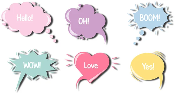 Renkli konuşma balonu. İletişim konsepti. Sosyal ağ. Renkli bulut. 