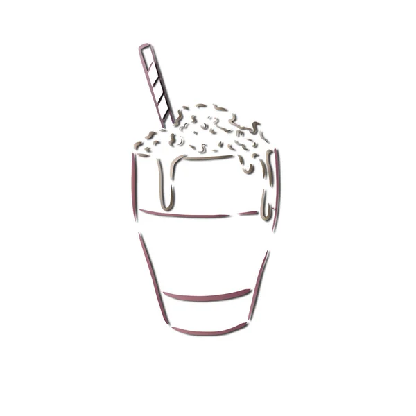 Karamel latte krem şanti ile kahve bardak