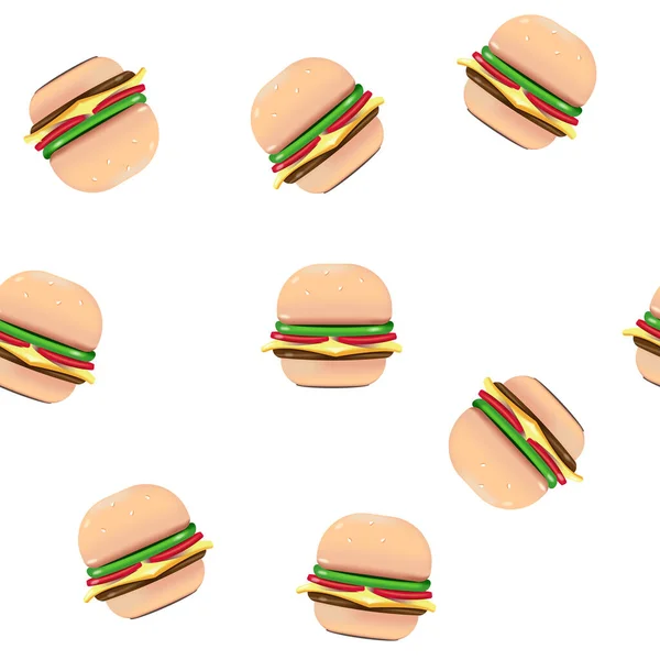 Delicioso Patrón Hamburguesa Para Diseño Del Logotipo Decoración Del Papel — Foto de Stock