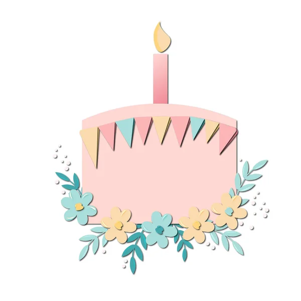 Birthday Cake Candle — Stock Photo, Image