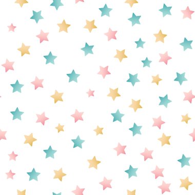sevimli renkli yıldızlı desen