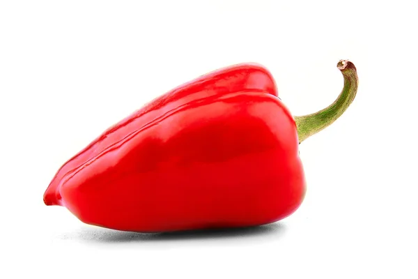 Red bell pepper on white — Stock Photo, Image