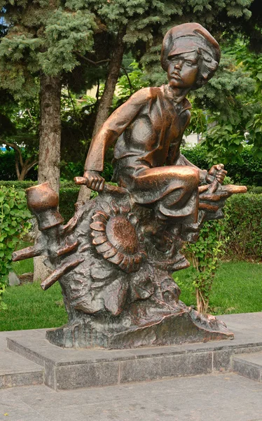Monument to the Hero of the story "Nahalenok" Mikhail Sholokhov. Royalty Free Stock Photos