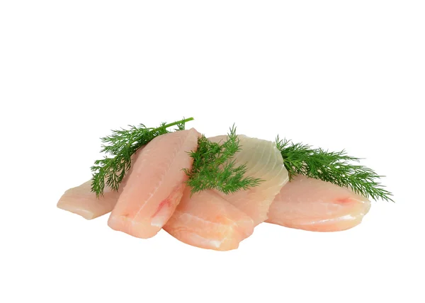 Färska fiskfiléer. — Stockfoto